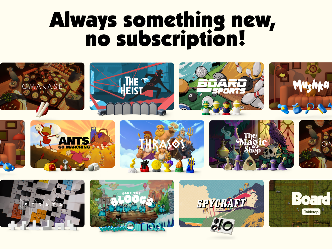 Always something new, no subscription